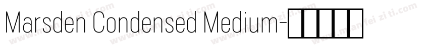 Marsden Condensed Medium字体转换